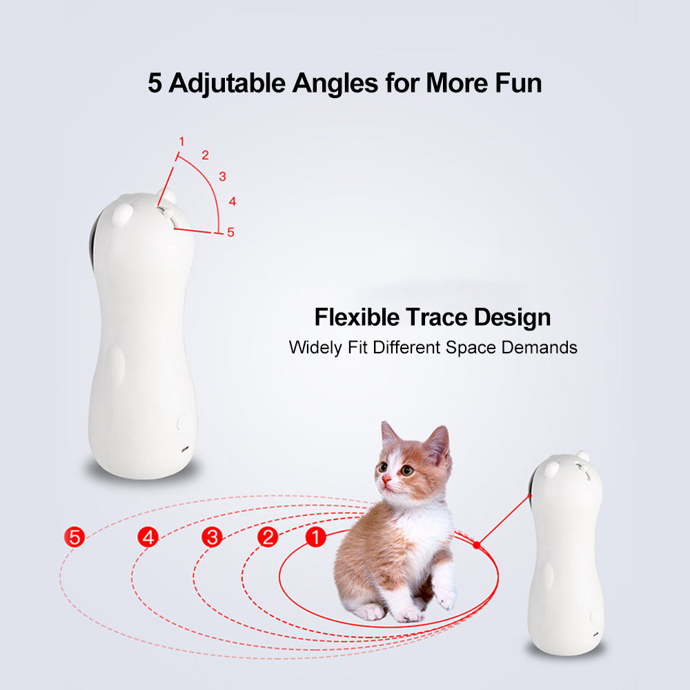 Lumină laser automată pentru pisici, LED, dispozitiv de joacă pentru animale, în imagine.